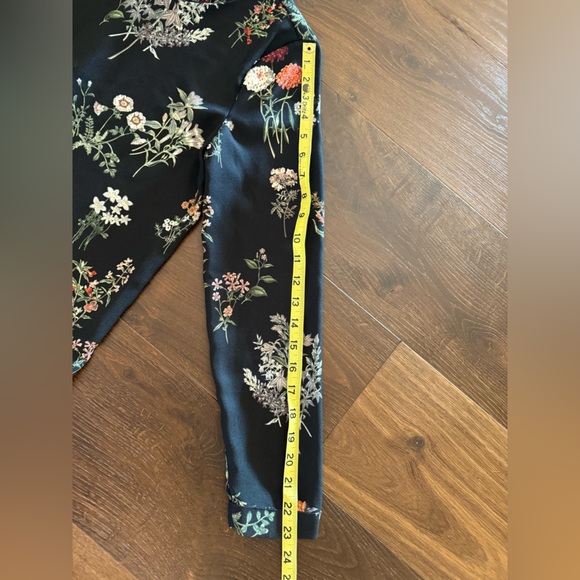 Zara Flowy Black Romper with Floral Design, Sz:S - Picture 7 of 9